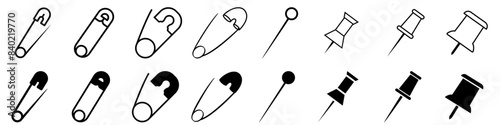 Pins Icon Vector set. clip illustration sign collection. clip symbol.