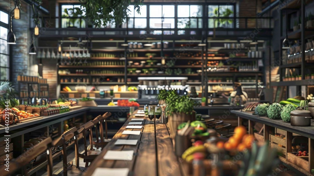 FarmtoTable Elegance Rustic Dining Experience with Fresh Produce Open Kitchens and Seasonal Menu Ideal for Restaurant Marketing Collateral and Food Industry Concepts FarmtoTable Elegance Rustic Dining Experience with Fresh Produce Open Kitchens and Seasonal Menu Ideal for Restaurant Marketing Collateral and Food Industry Concepts