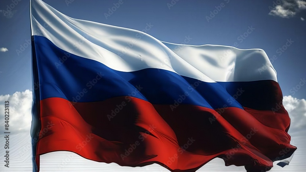 Naklejka premium russian federation flag