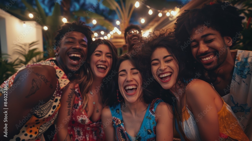 The cheerful friends gathering The cheerful friends gathering