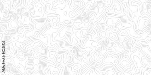 White wave paper curved reliefs abstract background. The topographic map contour in lines isolated. Abstract white topographic map background with lines. Background of the topography map.