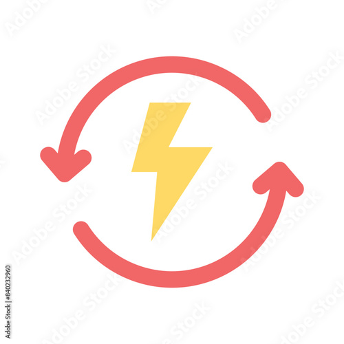 Creatively crafted recycle energy icon design in modern style