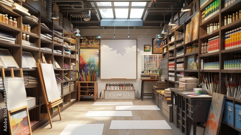 Vibrant Artistic Inspiration Premium Art Supplies and Business Cards in HighEnd Shop Vibrant Artistic Inspiration Premium Art Supplies and Business Cards in HighEnd Shop