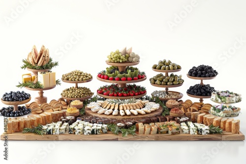 Grand dessert table with assorted cakes, cookies, and pastries