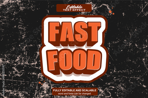 FAST FOOD EDITABLE TEXT EFFECT VECTOR FILE