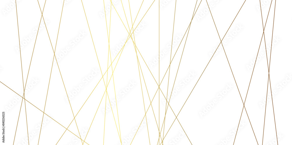 Abstract background vector with lines. Golden lines background chaotic lines abstract geometric pattern vector background. 