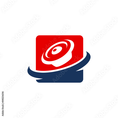speaker sound system logo design with creative concept premium vector