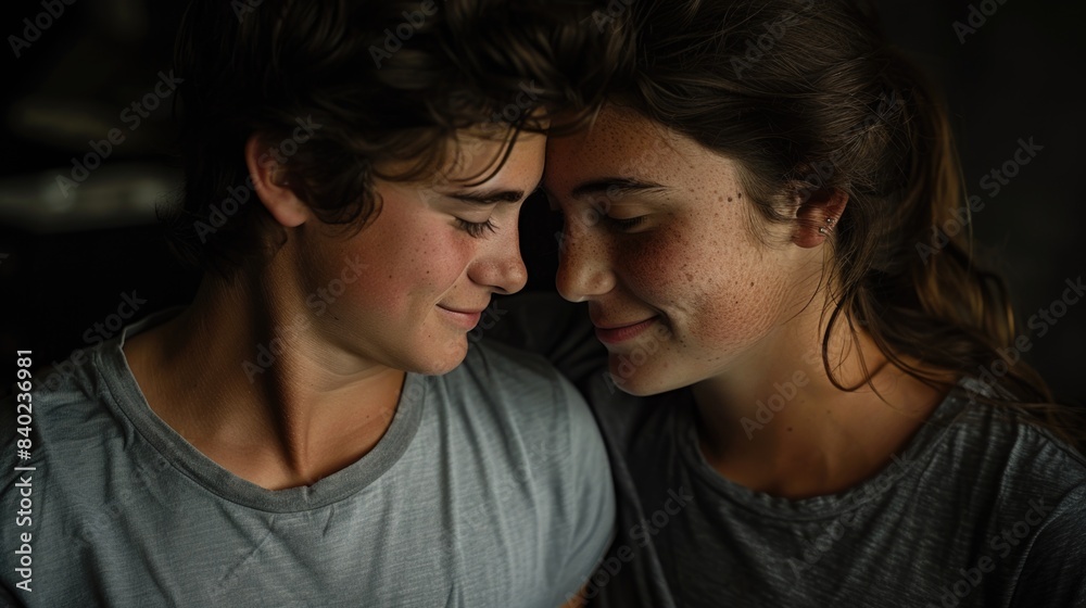 Young couple intimate moment Young couple intimate moment