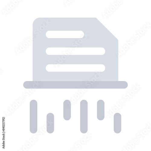 Paper shredder icon design, cutting machine vector