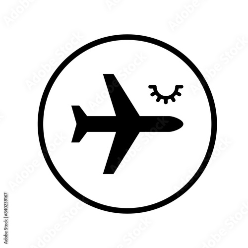 Vector icon announcing night flight © garganel