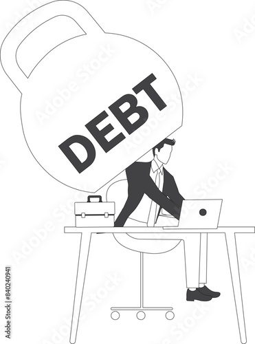 Businessman Debt, Businessman under the Debt