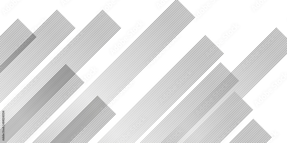 Fototapeta premium Abstract background diagonal motion light grey and white background stripe lines. 