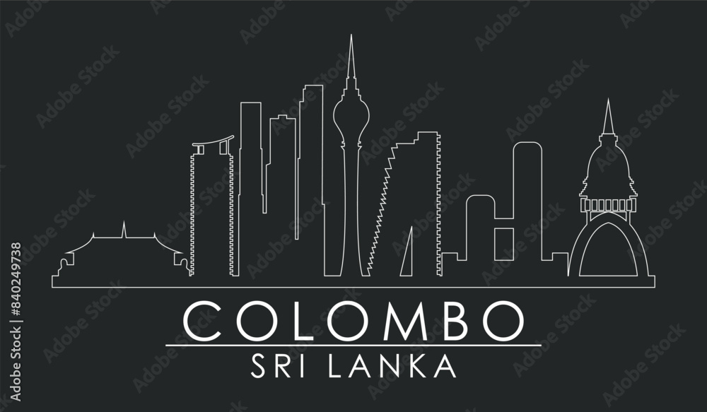 Colombo city Sri Lanka. Beautiful Colombo city vector design. Sri Lanka ...