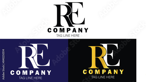 RE logo, Branding logo, Clothing logo, Letter logo
