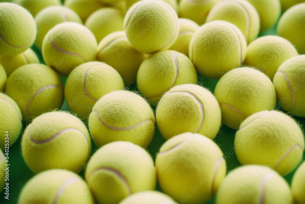 A collection of many tennis balls background A collection of many tennis balls background