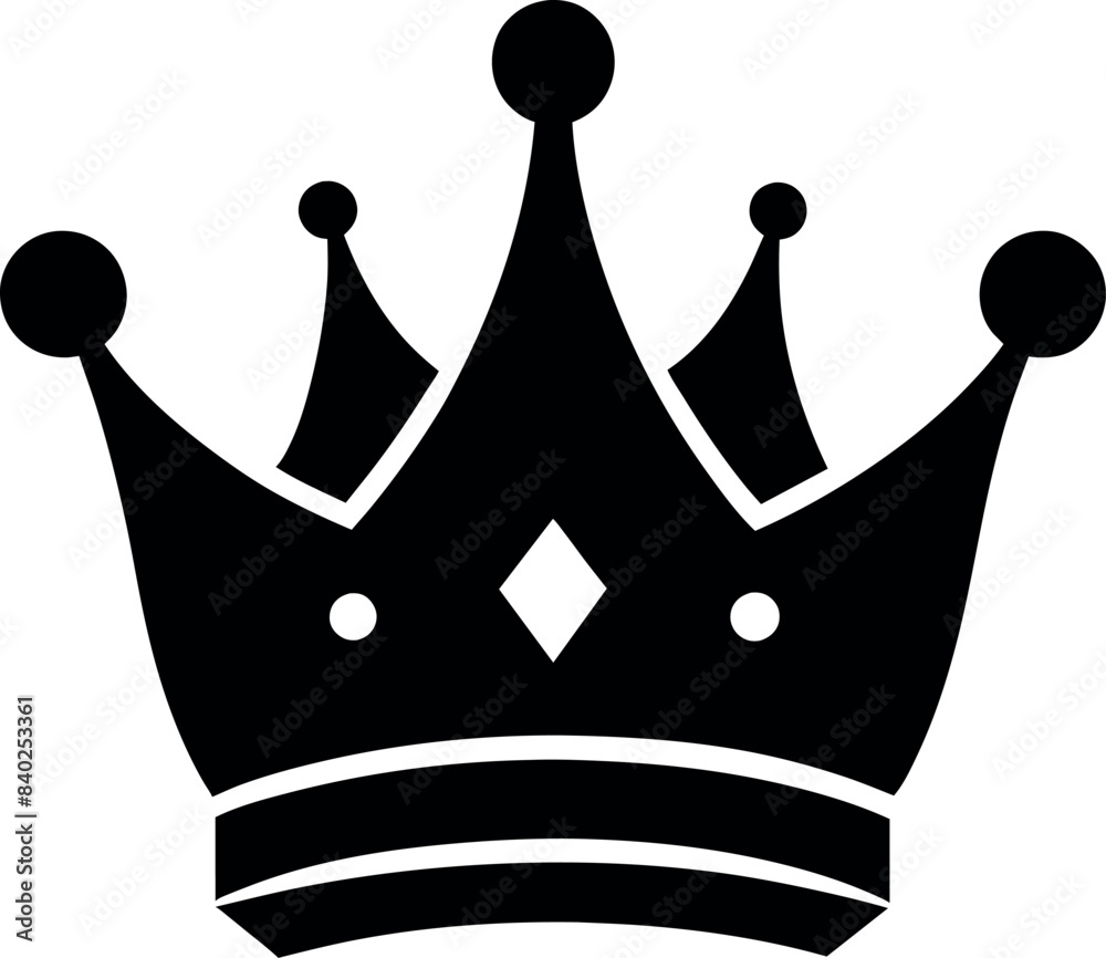 Crown set silhouette vector illustration.
Crown set silhouette vector illustration.