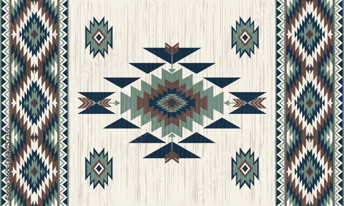 American tribal ethnic native pattern.Traditional Navajo,Aztec,Apache,Southwest and Mexican style fabric pattern.Abstract vector motifs pattern.For fabric,clothing,blanket,carpet,woven,wrap,decoration