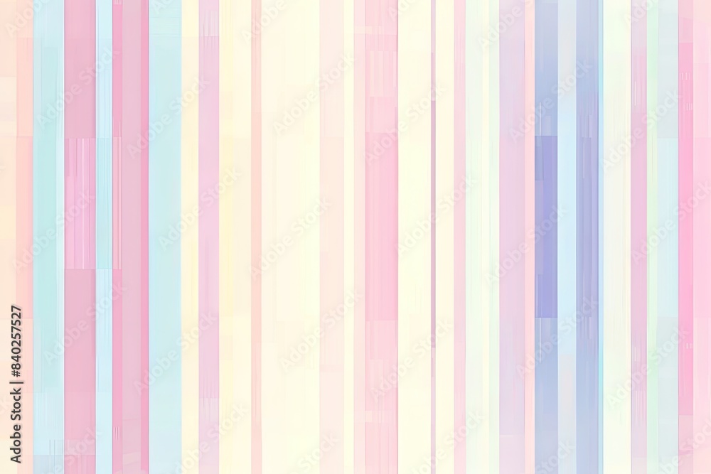 Soft, pastel-colored stripes in varying widths, creating a cute and minimalist design Soft, pastel-colored stripes in varying widths, creating a cute and minimalist design