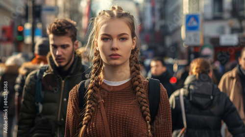 Viking Woman with Intricate Braids., Modern days Viking, A way of life, call of the wild, A new kind of beauty.