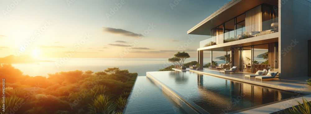 Modern Beachfront Villa with Infinity Pool