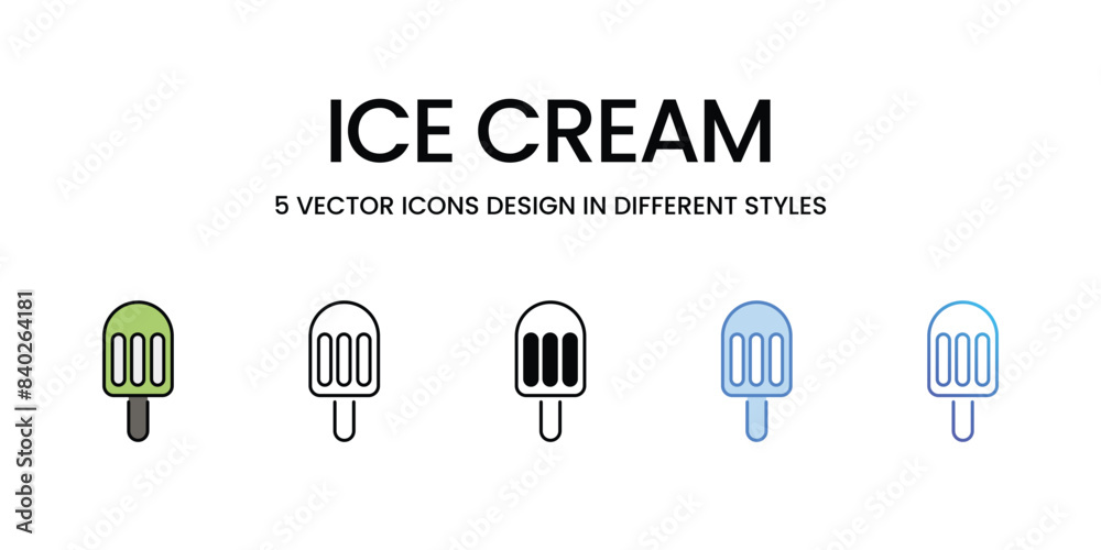 Ice Cream icons vector set stock illustration. Ice Cream icons vector set stock illustration.