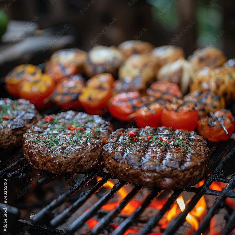 DELICIOUS SOUVLAKI ON BARBEQUE DELICIOUS SOUVLAKI ON BARBEQUE