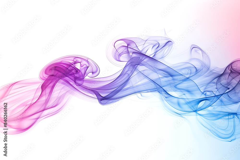 A mesmerizing display of colored smoke swirling gracefully against a pristine white background, creating a captivating visual effect. A mesmerizing display of colored smoke swirling gracefully against a pristine white background, creating a captivating visual effect.