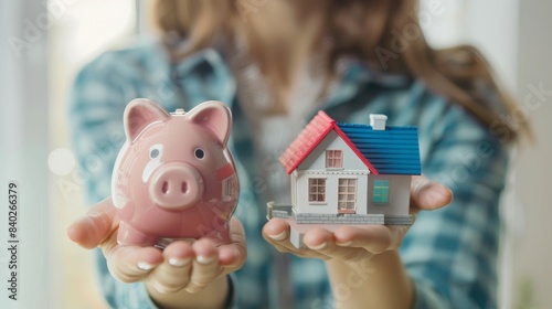 The piggy bank and house photo