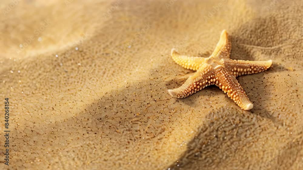 Starfish on sandy beach under sunlight showcasing natural textures Starfish on sandy beach under sunlight showcasing natural textures