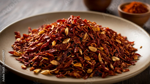 Red Chili Flakes Adds heat and color, commonly used in Italian and Asian seafood dishes