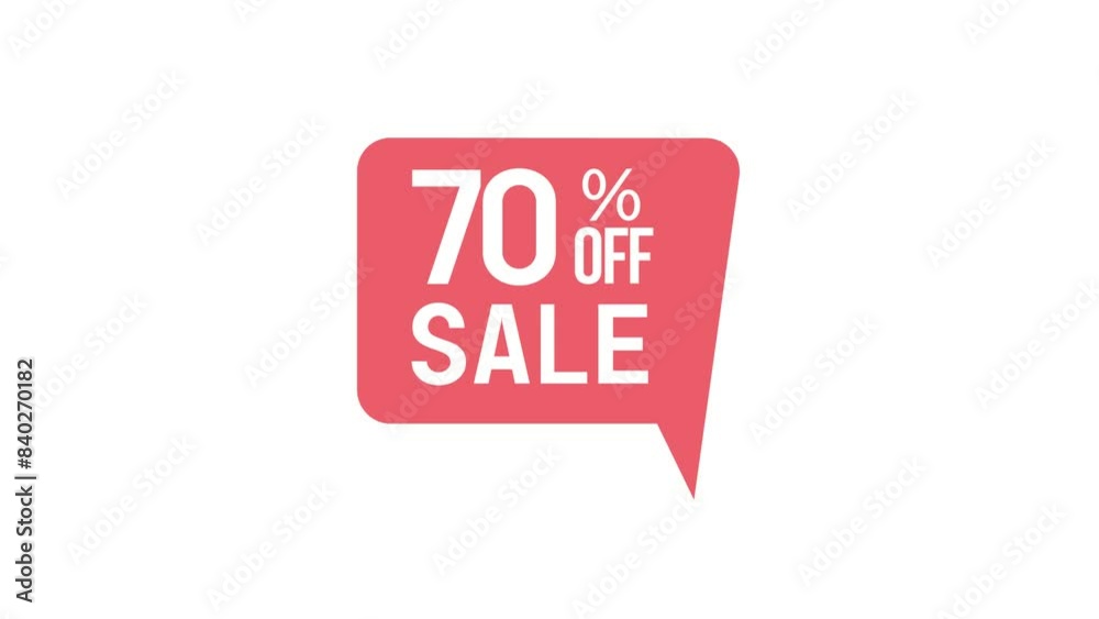 Red sale 70 % 0ff animation banner, Simple animation label banner promotion sale Red sale 70 % 0ff animation banner, Simple animation label banner promotion sale