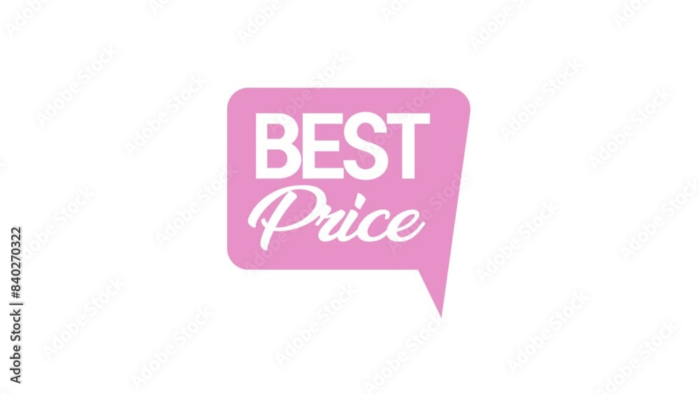 Pink Best price animation banner, Simple animation label banner promotion sale Pink Best price animation banner, Simple animation label banner promotion sale