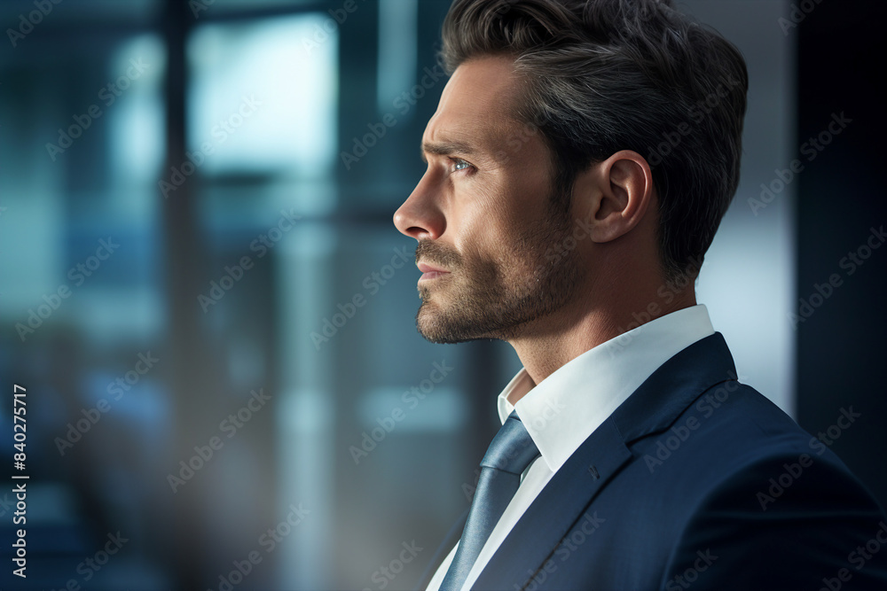 Portrait photo of elegant nice confident serious man strict boss made with generative AI Portrait photo of elegant nice confident serious man strict boss made with generative AI