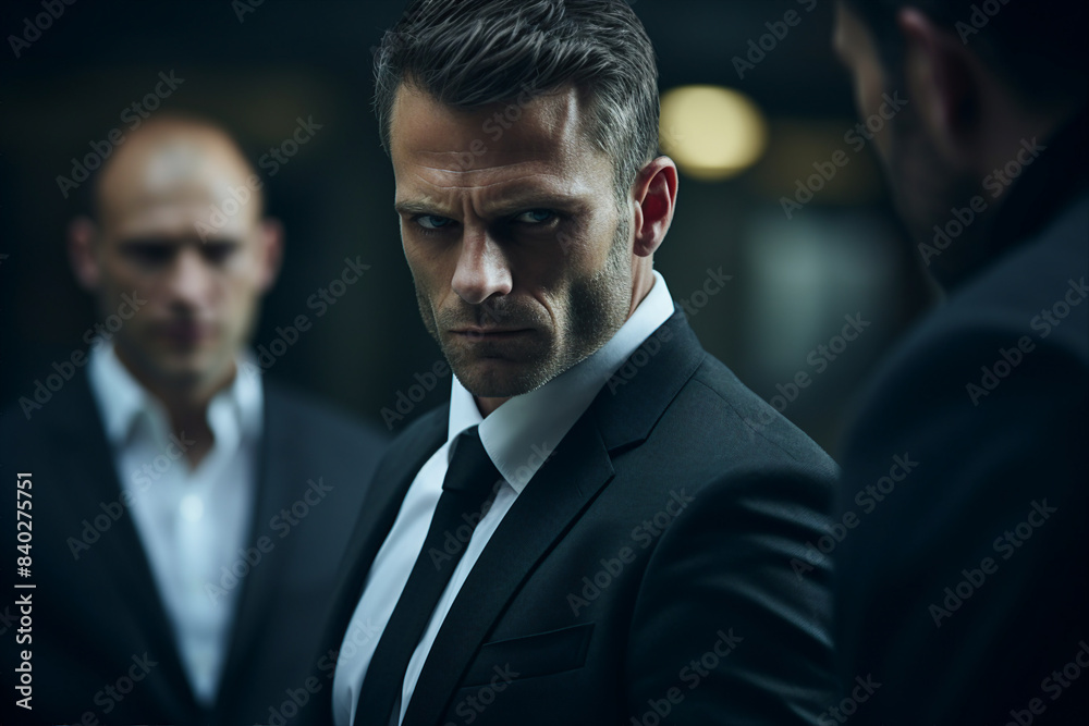 Portrait photo of elegant nice confident serious man strict boss made with generative AI Portrait photo of elegant nice confident serious man strict boss made with generative AI