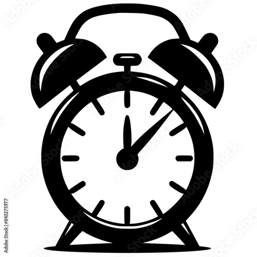 Simple alarm clock silhouette