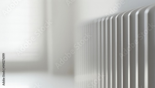 Wallpaper Mural Minimalist White Radiator in Sunlit Room: Modern Home Heating Concept Torontodigital.ca