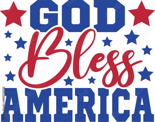 God bless America. 4th of july illustration vector.