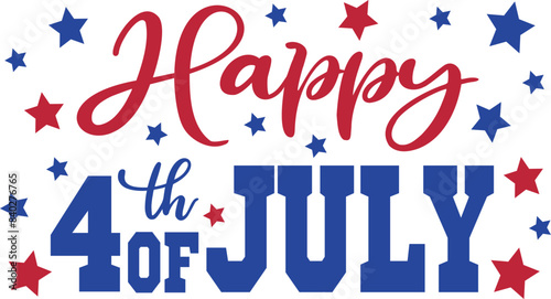 Happy 4th of July. 4th of july illustration vector.