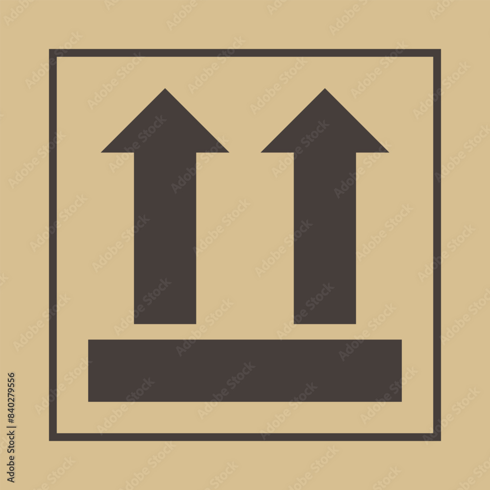 This Way Up Arrows Cardboard Border