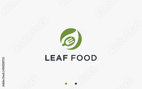 food leaf logo design vector silhouette illustration