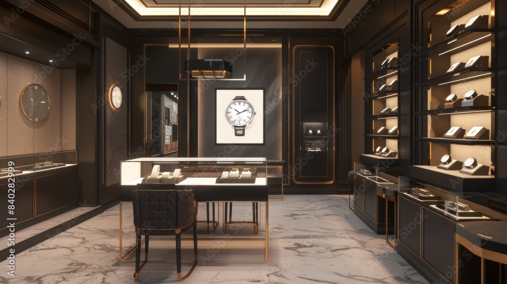 custom made wallpaper toronto digitalGlamorous Timepieces Exquisite Luxury Watch Boutique Display with Velvet Accents and Business Cards