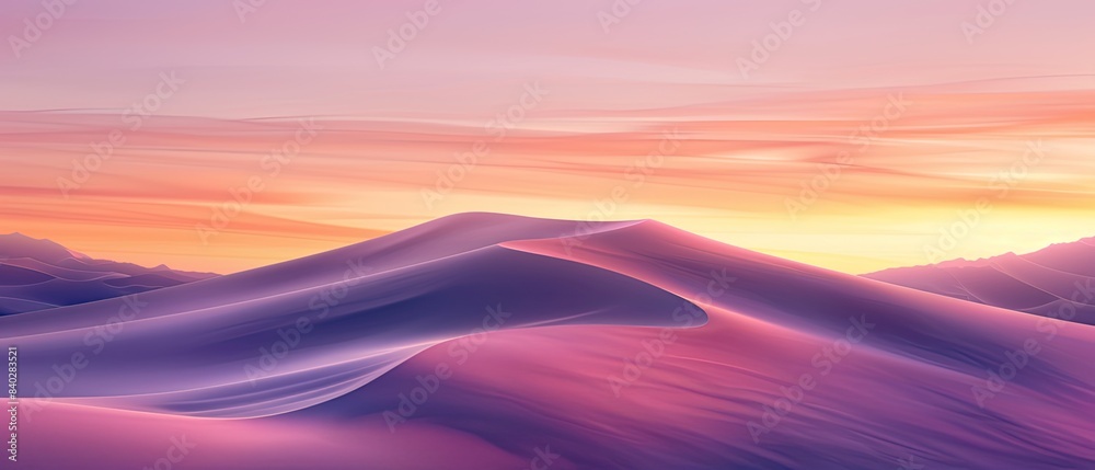 Serene pastel-colored sand dunes at sunset with soft gradients and calm atmosphere, capturing the tranquility of the desert landscape. Serene pastel-colored sand dunes at sunset with soft gradients and calm atmosphere, capturing the tranquility of the desert landscape.