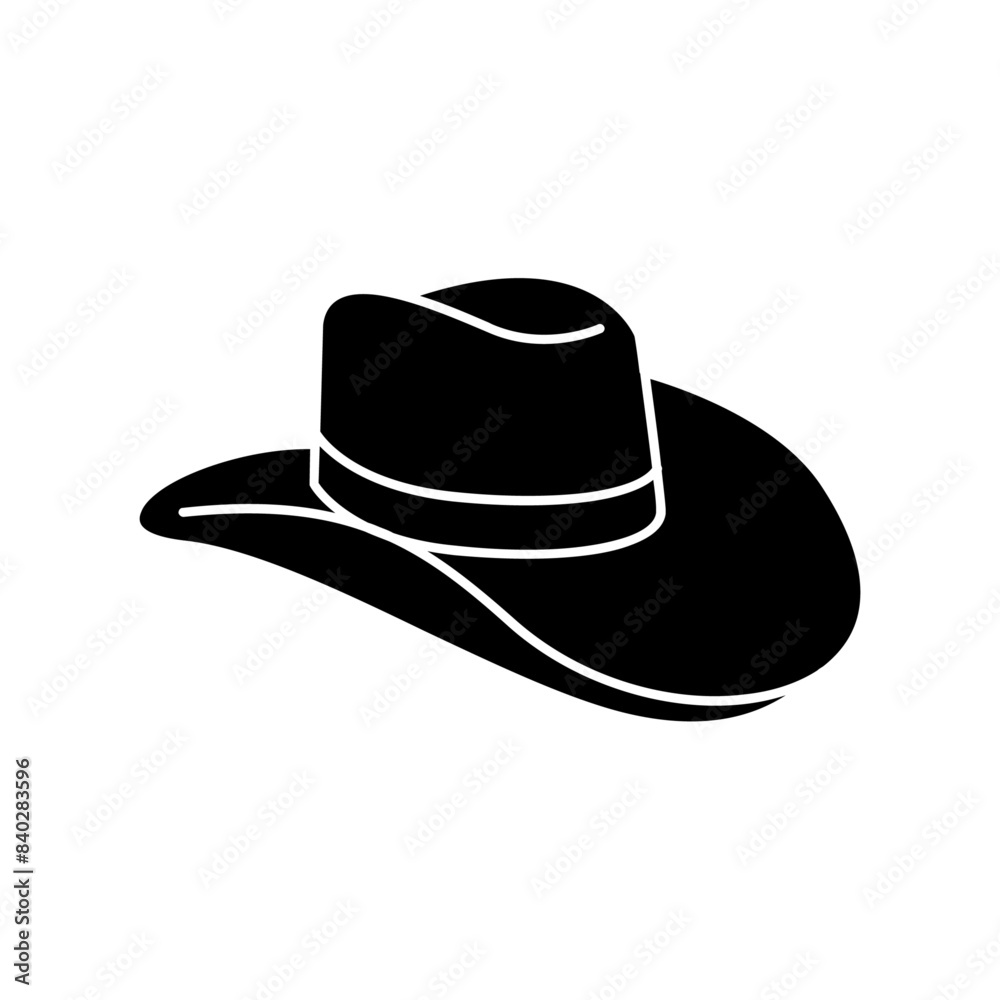 black Cowboy hat logo icon design vector illustration black Cowboy hat logo icon design vector illustration