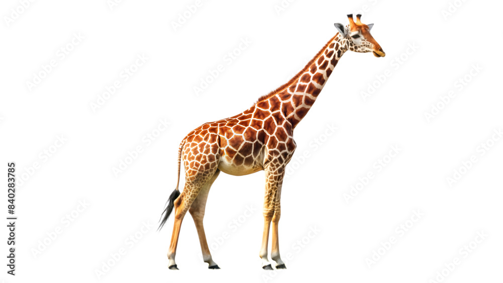 Naklejka premium giraffe isolated on transparent background