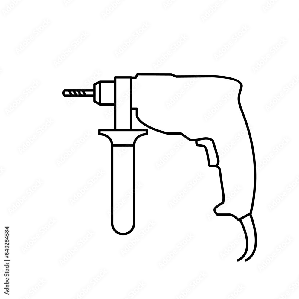 Hand Drill Logo icon design illustration Hand Drill Logo icon design illustration