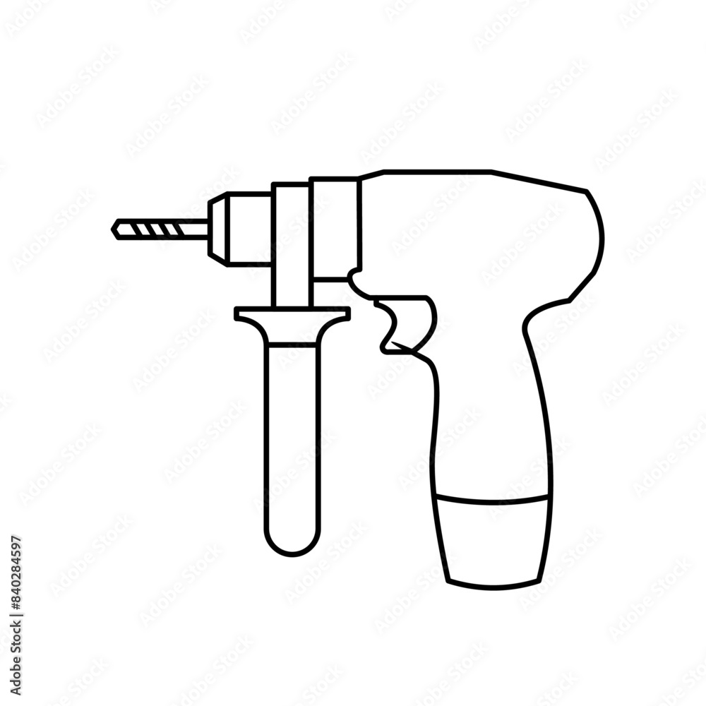 Hand Drill Logo icon design illustration Hand Drill Logo icon design illustration