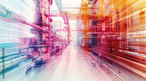 Heat exchanger holographic of A stylized image of a server room, with a digital statistical graph appearing as a holographic network of interconnected nodes, symbolizing the vast amount of data in