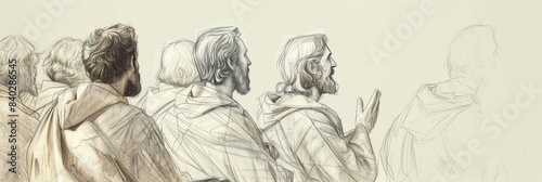 Biblical Illustration of Jesus' Lesson on the Word of God, Emphasizing Its Power and Authority,Christian banner