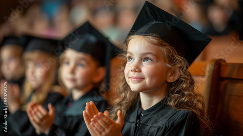 Children applauding at grad...