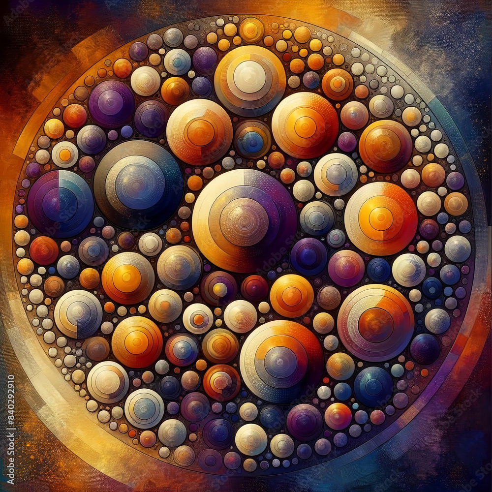 Explore the vibrant and mesmerizing world of geometric art with this stunning circular design